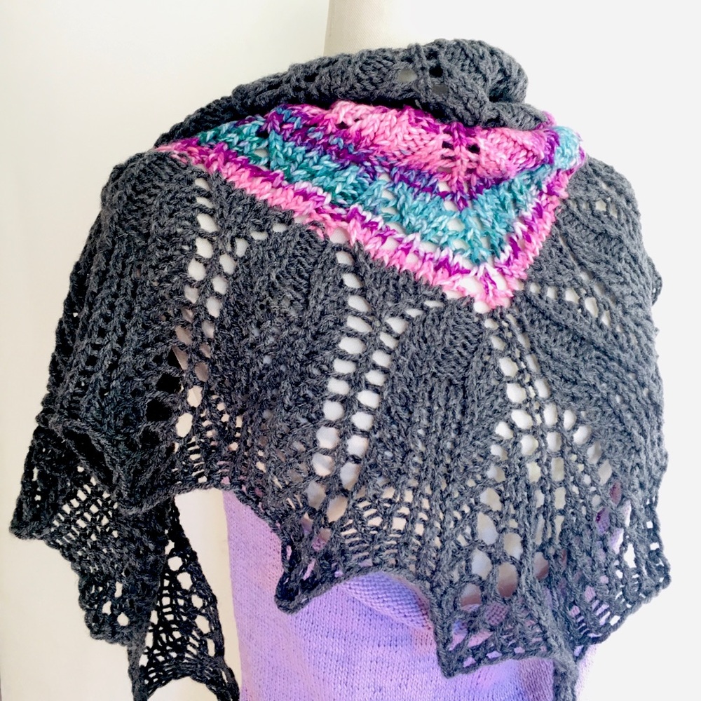 Hand knitted lace shawlette. Hypoallergenic Women’s Wrap. Gift For Her.Western.